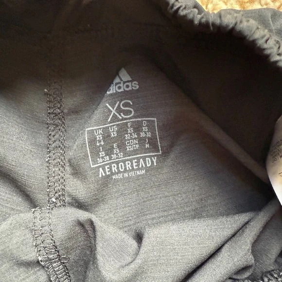 Adidas Women's Dark Gray Athletic Shorts - Picture 2 of 4